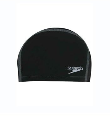 Speedo Unisex Erwachsene Kappe für langes Haar | Badekappe | Zieht nicht am Haar | Leicht aufsetzbar Trainingsausrüstung, Schwarz, Einheitsgröße