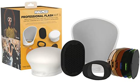 MagMod Professional Flash Kit 2, Photography Lighting Flash Diffuser Set, Magnetic Light Diffuser Attachments, Lightweight MagMod Modifiers, Superior Light Control