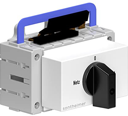 Sontheimer Umschalter 40A 4-polig 20 kW Netz-0-Not ULO40/4T/NS/Z101/F976, Umschalter/Schwarz, 2x4x40 A