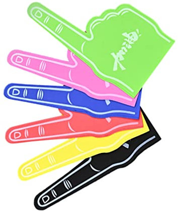 Zerodeko 6stücke Schaumstoff-Handschuhe Für Sportveranstaltungen Leichte Kreative Fan-Handschuhe Für Fußball Basketball Und Partys Material Zum Anfeuern