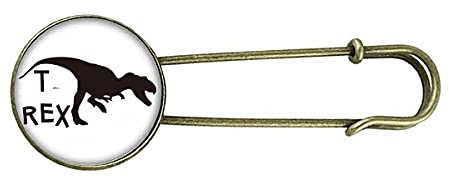 Name Dinosaurier Fleischfresser Jagd Retro Metall Brosche Pin Clip Schmuck, M