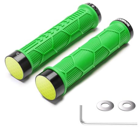 ROCKBROS Fahrrad Lenkergriffe Gummi Lenkergriffe Fahrrad rutschfeste Ergonomische Fahrrad Griffe Aluminium Lock-On Design mit Reflektierend für 22,2mm Lenke