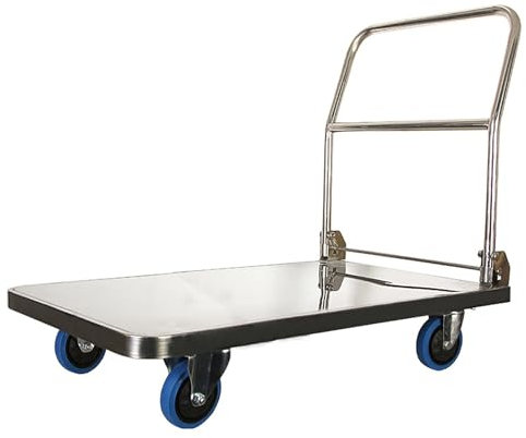 Plattformwagen Zusammenklappbarer Handwagen-dolly, Tragbarer Transportwagen Für Den Umzug, Trolley-transportwagen Mit 4 Rädern Für Gepäck, Reisen, Umzug, Einkaufen, Bürogebrauch Sackkarre(Size:60*120)