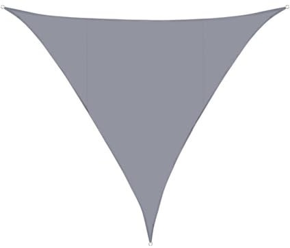 ENEN Vela Ombreggiante Impermeabile, Vele Ombreggianti Triangolari 5x5x5m Tenda a Vela per Esterno Telo Tenda da Sole, Vela Ombreggiante per Giardino Terrazza (Grigio)
