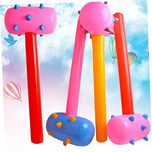 ifundom 2stücke Teiliges Pvc Aufblasbares Junge Mädchen-wolfszahn-hammer Spielzeug Bunte Leichte Und Sichere Hämmer Lustiges Partyspielzeug Für Jungen Und Mädchen Für Indoor Und Outdoor