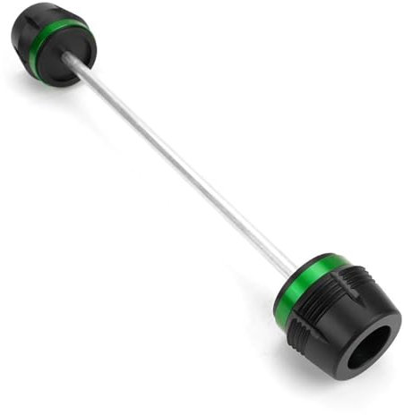 DKPMWD Sturzpads Motorrad Für Kawasaki Für Z900 Z650 Z800 ZX6R Für VERSYS650 Für NINJA1000 Für Z1000SX Z1000 R Motorrad Vorderachse Gabel Crash Slider Rad Schutz Motorrad Rahmen(GRÜN)