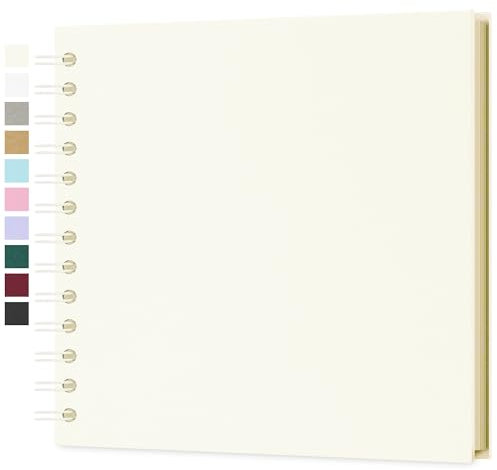 Yopih Album Fotografico Fatto a Mano Con Copertina Rigida Kraft da 17,78 x 17,78 cm, 40 Pagine - Ideale per Anniversari di Matrimonio, Ricordi di Famiglia e Progetti di Scrapbooking Creativi