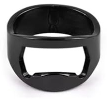 CHPN - Bieröffner - Bierflaschenöffner - Flaschenöffner - Beer-Open-Ring - 22mm - Flaschenöffner - Barzubehör - Schwarz - Geschenk - Party - 2 Stück