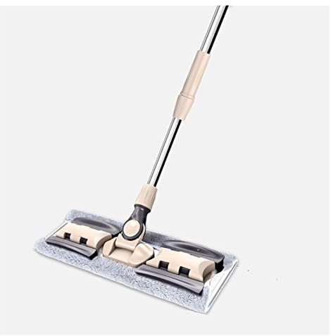 Limpieza del trapeador para piso Trapeador para piso plano Trapeador plano perezoso Trapeador para piso de madera dura de microfibra - 2 trapeadores planos lavables y reutilizables Almohadillas para