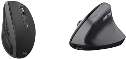 Logitech MX Anywhere 2S & Trust Yuno Souris Ergonomique sans Fil,