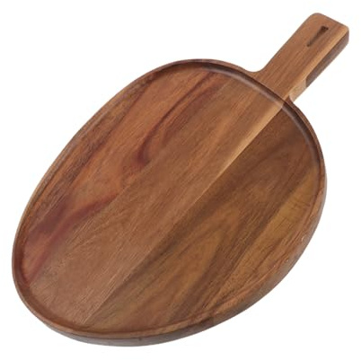 IWOWHERO Plateau Acacia pour Pizza et Desserts Plateau de Service Robuste pour Cuisine Professionnelle Polyvalent pour Steak Sushi et Facile à Nettoyer Adapté Restauration et Usage