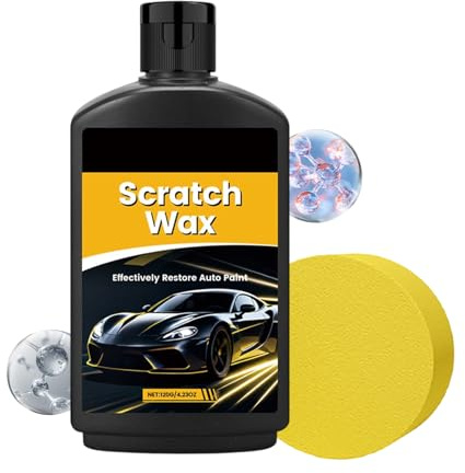 Zunishaone Éliminateur de rayures pour voitures, éponge avec pâte de 120 g de haute efficacité, pâte réparatrice de rayures sur carrosserie | Entretien et nettoyage de la peinture extérieure de