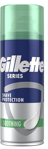 Gillette Series Mousse A Raser Homme, Conçue Pour Peaux Sensibles, Contre Brulures, Rougeurs, Irritations Dues Au Rasage, Formule Apaisante A L’Aloe Vera, 400ml