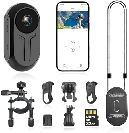 2K WiFi POV Vlogging Camera, Wearable Mini Thumb Sports Action Camera
