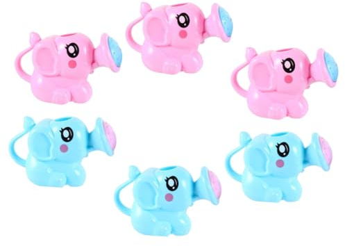 FUNOMOCYA 6 Regaderas de Elefante para Baño de Ñiño, Juguetes de Baño para Pequeños, Plástico Seguro y Colorido, 6 Piezas (3 Rosa 3 Azul), Apto para Ducha y Juegos Acuáticos Infantiles