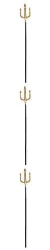 Tofficu 3pcs Halloween Cosplay Trident Plastic Devil Pitch Forks Lightweight Masquerade Party Props for Demon Role-play and King Costume Accessories