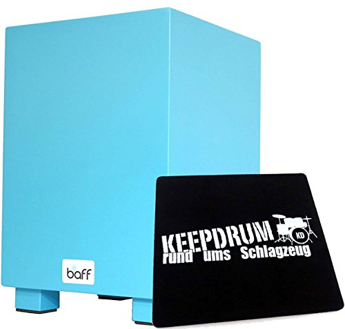Baff Trommel-Hocker Cajon Blau + keepdrum Sitzpad