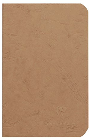 Calligraphe 73410C häfte AgeBag (9 x 14 cm, fickformat, perfekt för resor, blank, 48 ark) 1 st brun