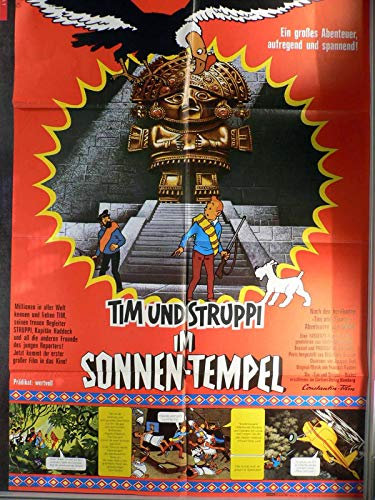 Tim und Struppi im Sonnentempel - Filmplakat A1 84x60cm gefaltet-G1 (1)