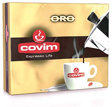 Covim Caffè - Caffè Macinato Oro, 2 Confezioni da 250 g, Intensità 8, Espresso Moka Equilibrato con Note Cioccolatose e Floreali
