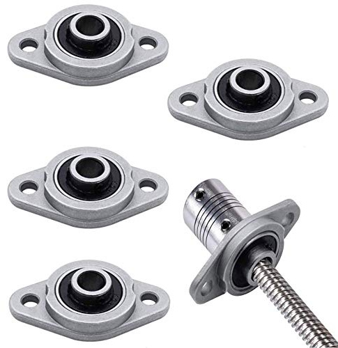4 Pcs KFL08 Self Aligning Pillow Block Zinc Alloy 8mm Bore Rhombus Flange Bearing Stand Mini Insert Bearing for Machinery KFL Series Conveyor Systems