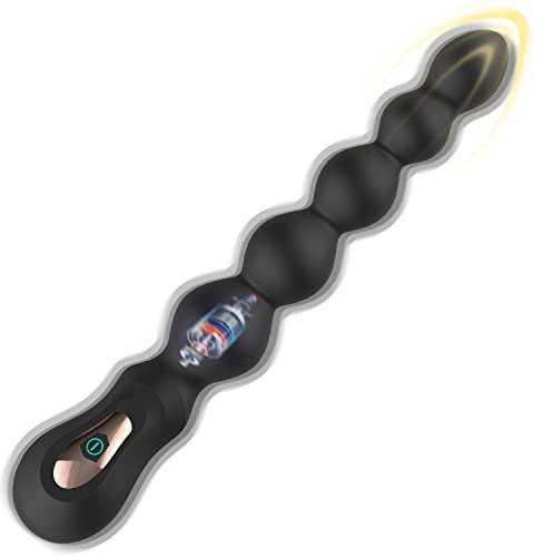 Greenpinecone Super Analvibrator Prostata Stimulator mit 7 Vibrationsmodi, 23.5CM Silikon Größer Analkugeln Vibratoren für Sie Klitoris und G-punkt Sexspielzeug für Männer Frauen
