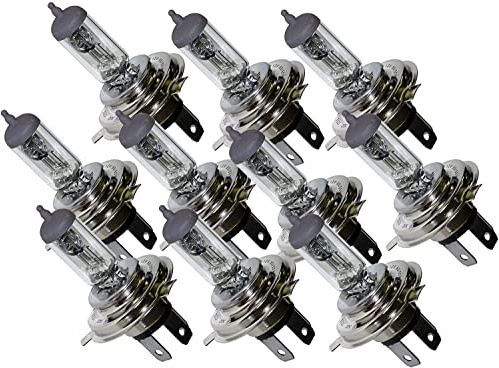 Netagon Langlebige Ersatzlampen für Autos, Lieferwagen, Fahrzeuge, 472 H4, 12 V, 60/55 W, 10 Stück