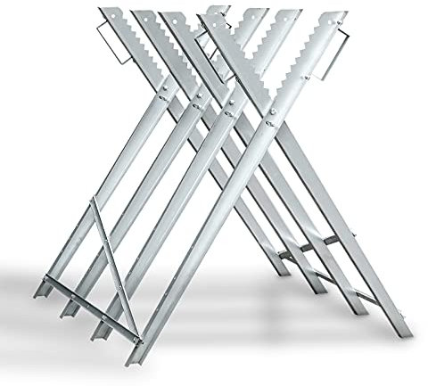 Daromigo Sägebock Metall, Verzinkt Sägegestell 81x80x80cm Belastbarkeit:150kg Holzsägebock Säge Kettensägebock Holzbock für kettensägen