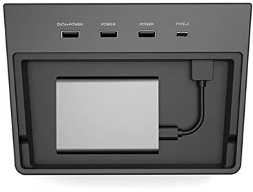 TURRA USB Hub 5 Puertos, SSD Disk Sticks Storage Center Console Kit Accesorio Compatible con Model 3 Wireless Charging Pad Type-C Connector