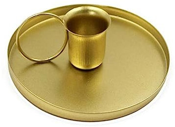 Kerzenhalterhalter Kreativer Retro-Kerzenhalter aus Metall, Kerzenhalter, Kegelkerzenhalter mit Griff for Tisch, Hochzeit, Party, Weihnachtsdekoration Kandelaber (Color : Gold)