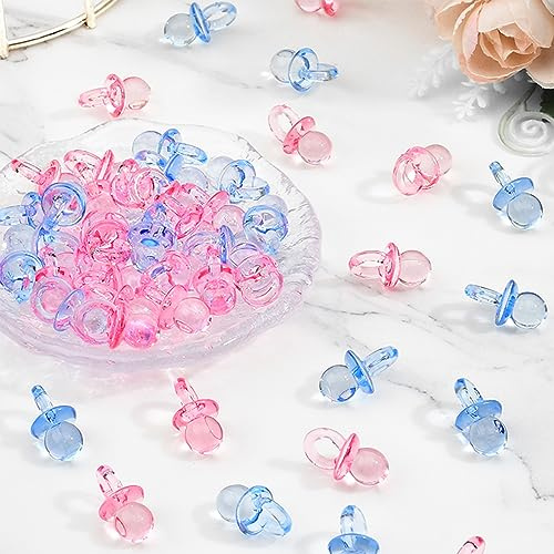 GoldRock Mini Deko Schnuller Konfetti 90er Streudeko Taufe, 50 Stk Tischdeko Babyparty Mädchen Junge, Baby Shower Deko, Gastgeschenke