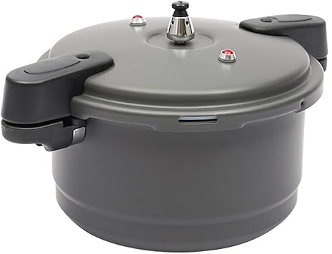 Pressure Cooker,Pressure Canner,with 9.5 Quart Hard Anodized,Pressure Cooker Top Bead Cap,Steam Rack,for Gas Stove,Electric Stove,Induction Cooker