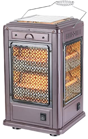 Quartz Convector Heater Portable Heaters Fosr Home Low Energy Barbecue Freestanding for Indoor Bathroom home (purple,18.11X10.63X10.63in)