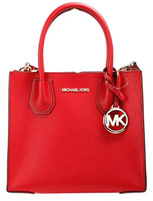Michael Kors MERCER MEDIUM MESSENGER CROSSBODY SATCHEL POWDER, Bright Red