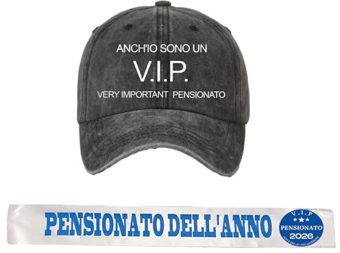 jenich Cappello Pensione Fascia Pensionato Spilla Pensione Cappellino Pensione Regalo Gadget Decorazioni Accessori per Festa di Pensione