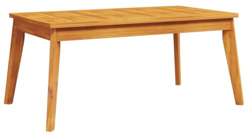 HETFTJN Petite table de tente à bière, table de camping, table de bistrot, table de jardin, petite table à manger, 100 x 55 x 45 cm, en bois massif d'acacia pour cour, jardin, balcon, salle à manger