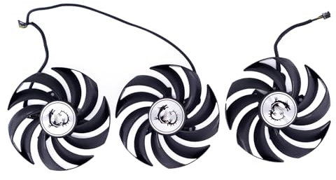 iHaospace Pièces de rechange pour refroidisseur de carte graphique Ventilateur de refroidissement de carte graphique compatible avec MSI GeForce 3060 Ti 3070 Ti 3080 Ti 3090 Gaming Z/X Trio LHR, RX