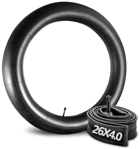2 Pack Fat Tyre Bike Inner Tubes, 26 x 4.0 AV32mm Schrader Valve for Mountain Bike Electric-Bike