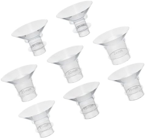 Milisten Insert de Bride en Silicone pour Tire-lait Électrique, 8 Pièces Tailles 13-24 Mm, Accessoires pour Maman Allaitante, Confortable et Sûr, Compatible Pompe Portable