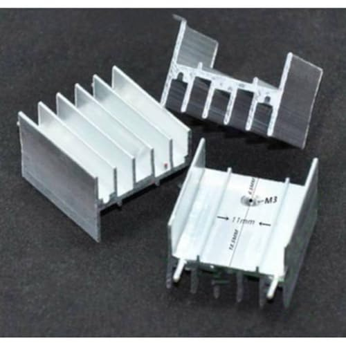 10 Stück Aluminium TO-220 Kühlkörper TO 220 Kühlkörper Transistor-Heizkörper TO220 Kühler Kühlung 25 x 23 x 16 mm Weiß mit 2 Pins