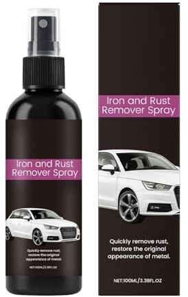 Yonuaret Rimozione antiruggine per auto, 100 ml, spray per la pulizia dei metalli, per la riparazione del lavaggio, per la cura dei cerchioni, per esterni, casa e veicolo