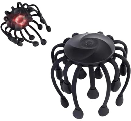 Massage Crânien 3D, masseur tête électrique sans fil, 16 nœuds, 5 modes, portable USB-C, chaleur, relaxation stress tension, Bluetooth, 800 min autonomie, technologie massage TMS