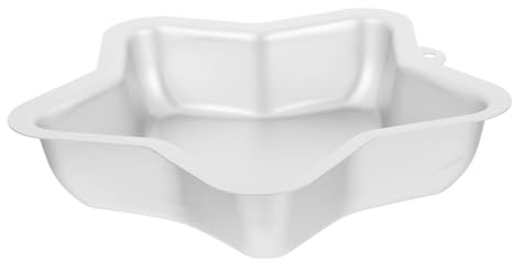 Ciieeo Stampo per Dolci a Forma di Stella 5 Punte in Lega di Alluminio Resistente Alte Temperature, Teglia per Torte, Cupcakes e Cheesecake Riutilizzabile per Feste e Celebrazioni