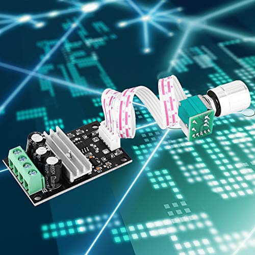 Stylebest Controlador de Motor de CC PWM 6V-28V Regulador de Velocidad Ajustable 3A para Motores de CC Módulo Portátil (gobernadora)
