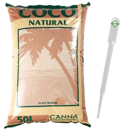 Canna Coco Natural 50 litres - Substrat de terre de rempotage Terre de coco Terre de culture Terre de palmier Paillis d'écorce Terre de jardin Terre de rempotage