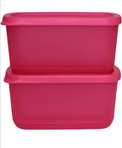 Tupperware Set 2X 250 ml Eisscholle Cubix Gefrier-Behälter Gefrierbehälter Brombeere dunkel pink