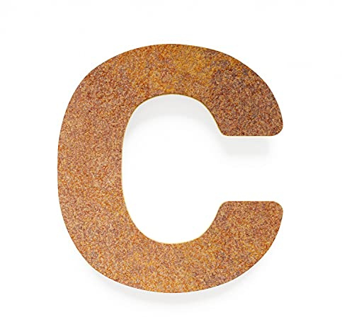 Vintage husnummer C – massiv, väderbeständig och hållbar – 20 cm stor – med fästmaterial – retrodesign husnummerskylt N-03-C-R