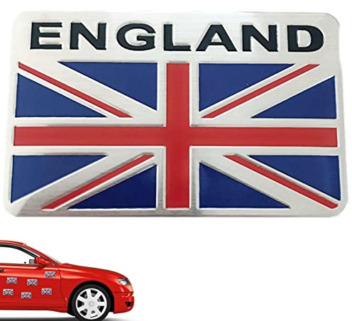 Maodom Emblema per Auto Bandiera Union Jack - Bandiera Inglese Bandiera Britannica Union Jack Metallo Emblema Adesivi | Regina Elisabetta II commemorativa Carnevale Forniture Emblema Decalcomanie
