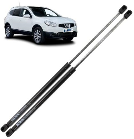 BIAREN 2 amortisseurs pneumatiques de porte arrière pour Nissan Qashqai J10 2007-2013 Système de support de levage 365 (N) 515 mm (non compatible avec les modèles NJ10+2) - 90450-JD01C