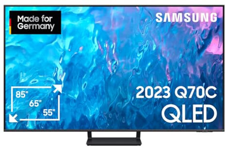 Samsung QLED 4K Q70C 55 Zoll Fernseher (GQ55Q70CATXZG, Deutsches Modell), Quantum Prozessor 4K, Motion Xcelerator Turbo+, Quantum HDR, Smart TV [2023]